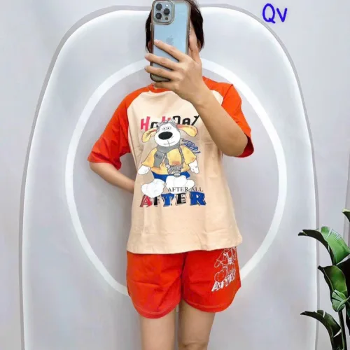 đồ bộ quần đùi áo  tay ngắn in hình chú cho lớn