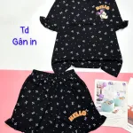 đồ bộ quần đùi áo tay ngắn in hình chuột hello