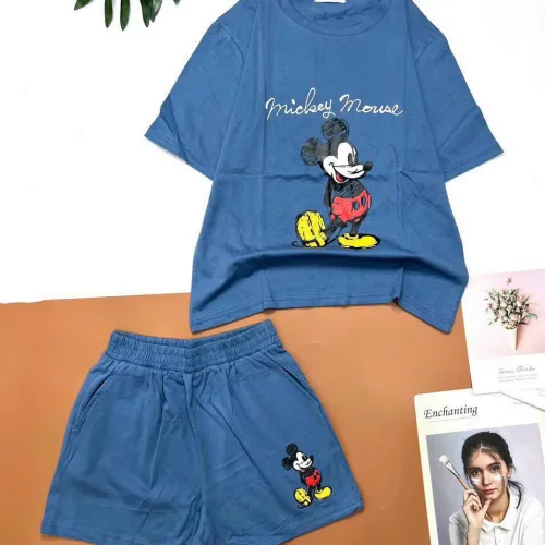 Đồ bộ quần đùi áo tay ngắn in hình chuột mickey