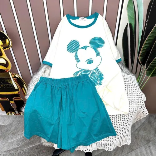 Đồ bộ quần đùi áo tay ngắn in hình chuột mickey
