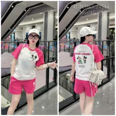 đồ bộ quần đùi áo tay ngắn in hình chuột mickey size lớn