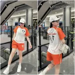 đồ bộ quần đùi áo tay ngắn in hình chuột mickey size lớn