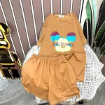 Đồ bộ quần đùi áo tay ngắn in hình đầu chuột mickey