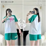 Đồ bộ quần đùi áo tay ngắn in hình form rộng