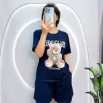 Đồ bộ quần đùi áo tay ngắn in hình gấu