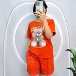 Đồ bộ quần đùi áo tay ngắn in hình gấu