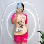 Đồ bộ quần đùi áo tay ngắn in hình gấu