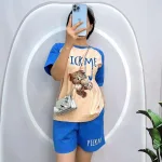 Đồ bộ quần đùi áo tay ngắn in hình gấu
