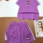 đồ bộ quần đùi áo tay ngắn in hình gấu nhỏ