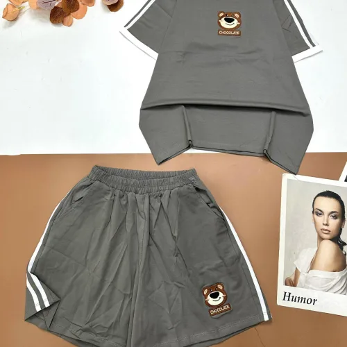 đồ bộ quần đùi áo tay ngắn in hình gấu nhỏ