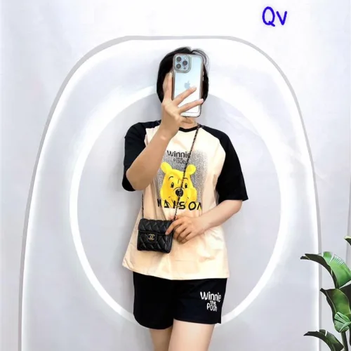 Đồ bộ quần đùi áo tay ngắn in hình gấu vàng