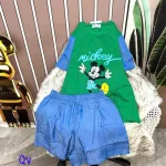 Đồ bộ quần đùi áo tay ngắn in hình mickey