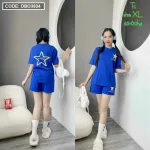 Đồ bộ quần đùi áo tay ngắn in hình sao form rộng