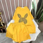 Đồ bộ quần đùi áo tay ngắn in hình thỏ