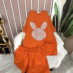 Đồ bộ quần đùi áo tay ngắn in hình thỏ
