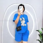 Đồ bộ quần đùi áo tay ngắn in hình thỏ