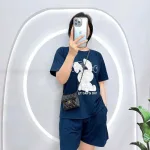 Đồ bộ quần đùi áo tay ngắn in hình thỏ