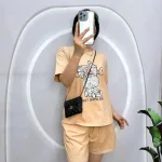 Đồ bộ quần đùi áo tay ngắn in hình thỏ