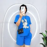 Đồ bộ quần đùi áo tay ngắn in hình thỏ