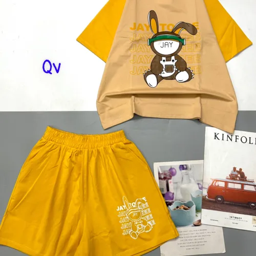 Đồ bộ quần đùi áo tay ngắn in hình thỏ mặt chữ jay