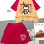 Đồ bộ quần đùi áo tay ngắn in hình thỏ mặt chữ jay