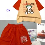 Đồ bộ quần đùi áo tay ngắn in hình thỏ mặt chữ jay