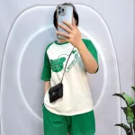 Đồ bộ quần đùi áo tay ngắn in hình trái tim