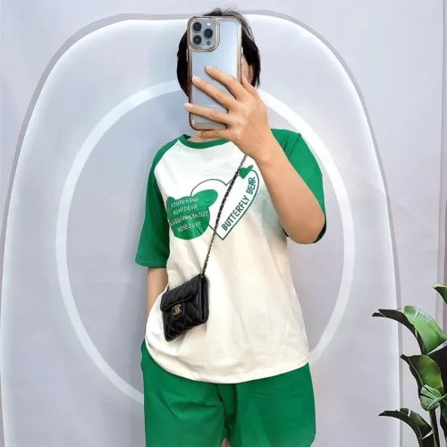 Đồ bộ quần đùi áo tay ngắn in hình trái tim