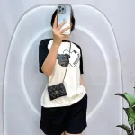 Đồ bộ quần đùi áo tay ngắn in hình trái tim