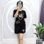 Đồ bộ quần đùi áo tay ngắn in hình trái tim