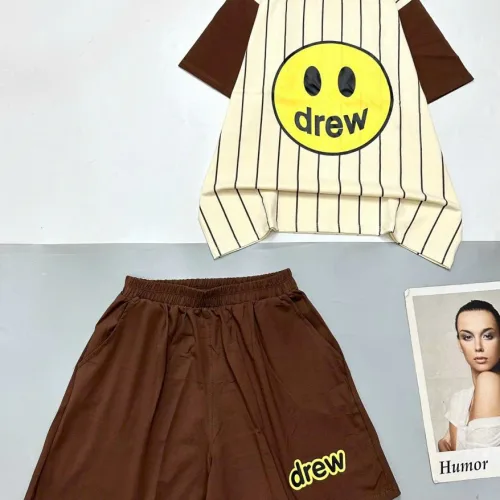 đồ bộ quần đùi áo tay ngắn in mặt  cười chữ drew