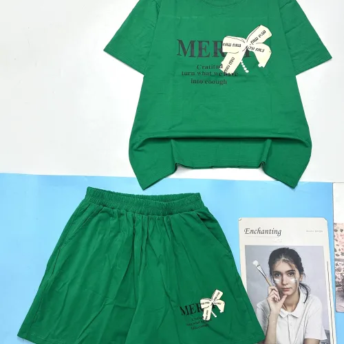 đồ bộ quần đùi áo tay ngắn in nơ nổi