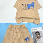 đồ bộ quần đùi áo tay ngắn in nơ nổi