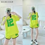Đồ bộ quần đùi áo tay ngắn in số 12