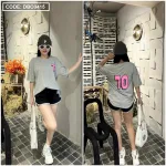 Đồ bộ quần đùi áo tay ngắn in số
