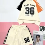 đồ bộ quần đùi áo tay ngắn in số 36