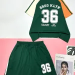 đồ bộ quần đùi áo tay ngắn in số 36