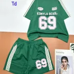 đồ bộ quần đùi áo tay ngắn in số 69