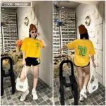 Đồ bộ quần đùi áo tay ngắn in số 70