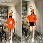Đồ bộ quần đùi áo tay ngắn in số 70