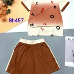đồ bộ quần đùi áo tay ngắn loang in nhiều chữ