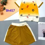 đồ bộ quần đùi áo tay ngắn loang in nhiều chữ