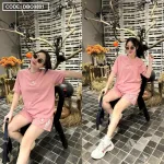 Đồ bộ quần đùi áo tay ngắn thể thao in chữ s