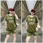 đồ bộ quần đùi áo thun in nhiều chữ