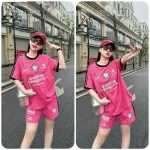 đồ bộ quần đùi áo thun in nhiều chữ
