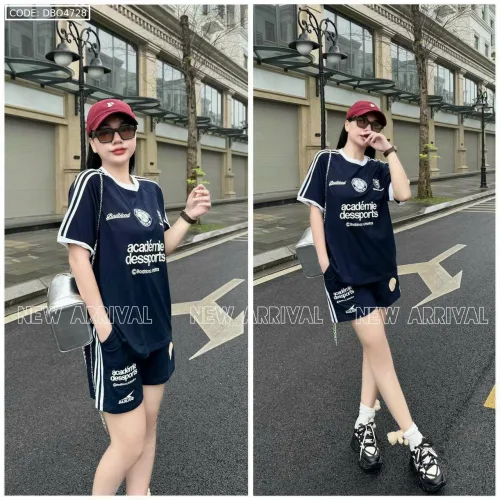 đồ bộ quần đùi áo thun in nhiều chữ