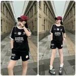 đồ bộ quần đùi áo thun in nhiều chữ