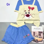 đồ bộ quần đùi bèo áo tay giả yếm ngắn