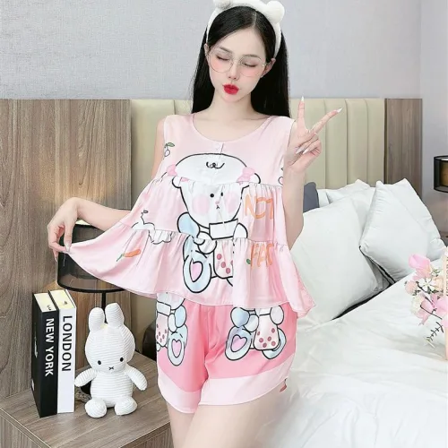 Đồ bộ quần đùi latin áo siêu mát in hình