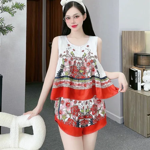 Đồ bộ quần đùi latin áo siêu mát in hình